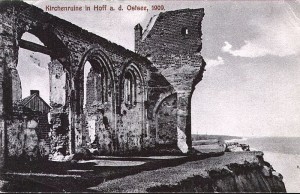 Kirche am Kliff in Polen. Postkarte