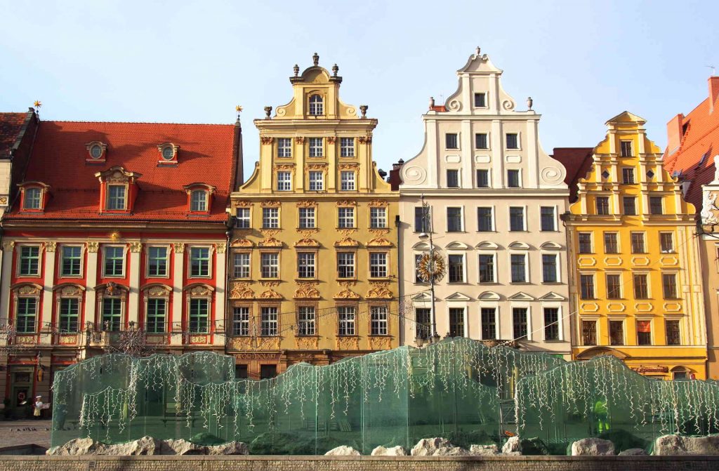 Zu sehen sind historische Häuser am Marktplatz in Breslau, Bild: Erdmann