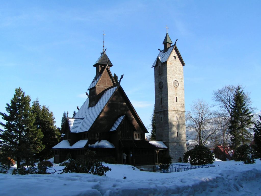 Zu sehen ist die Stabkirche Wang in Krummhübel, Bild: Stefan Kühn