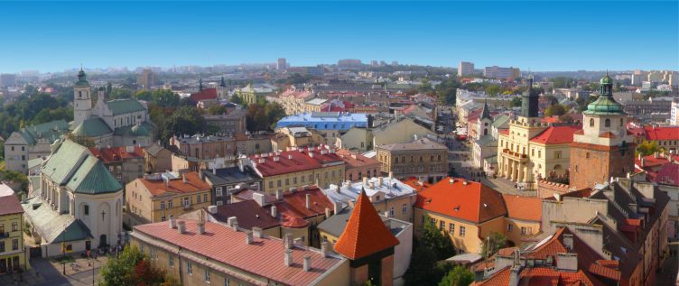 Zu sehen ist ein Panorama von Lublin, Bild: Lukaszprzy lukaszprzy@msn.com