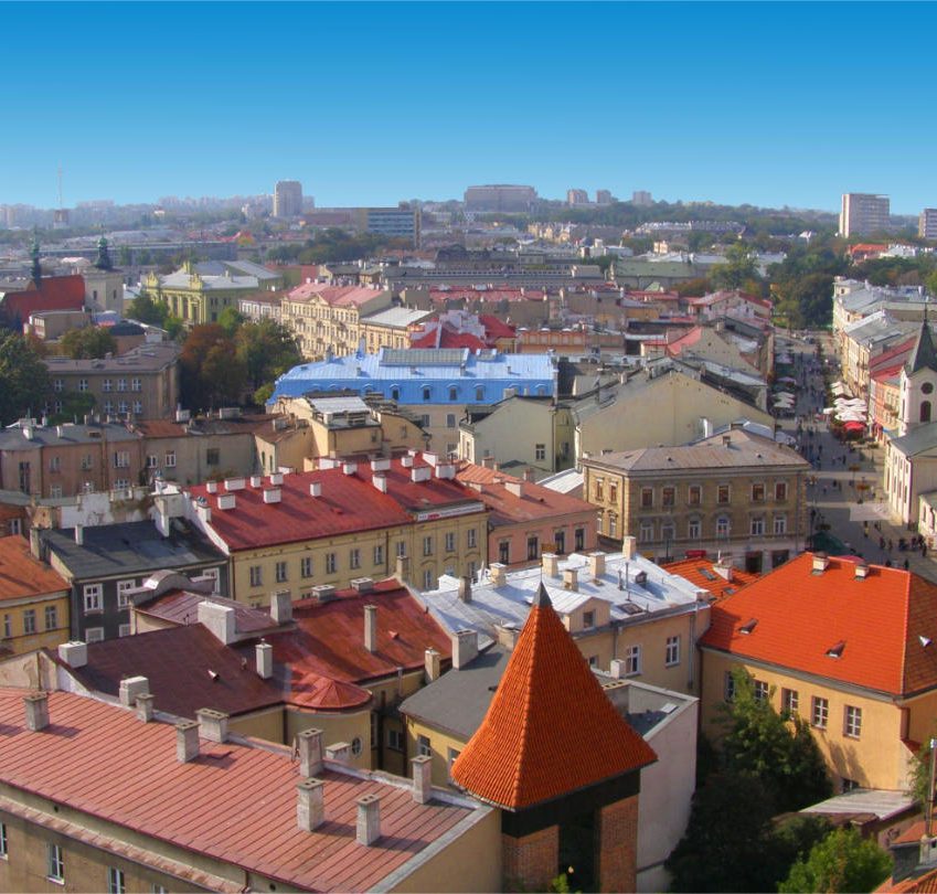 Zu sehen ist ein Panorama von Lublin, Bild: Lukaszprzy lukaszprzy@msn.com