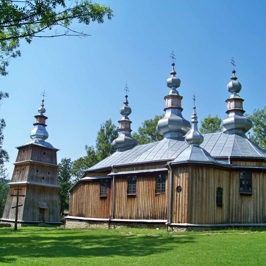 Zu sehen ist eine Holzkirche in Turzańsk, Bild: Verid1st