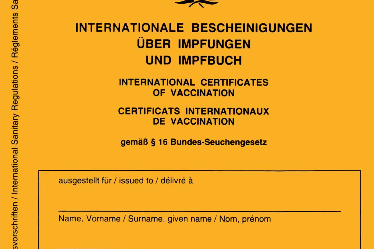 Zu sehen ist der Internationale Impfausweis; Bild: Lämpel